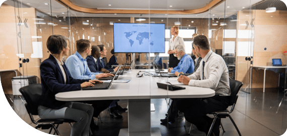 business people having meeting in conference room